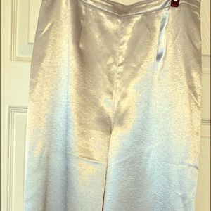 Satin wide leg pants